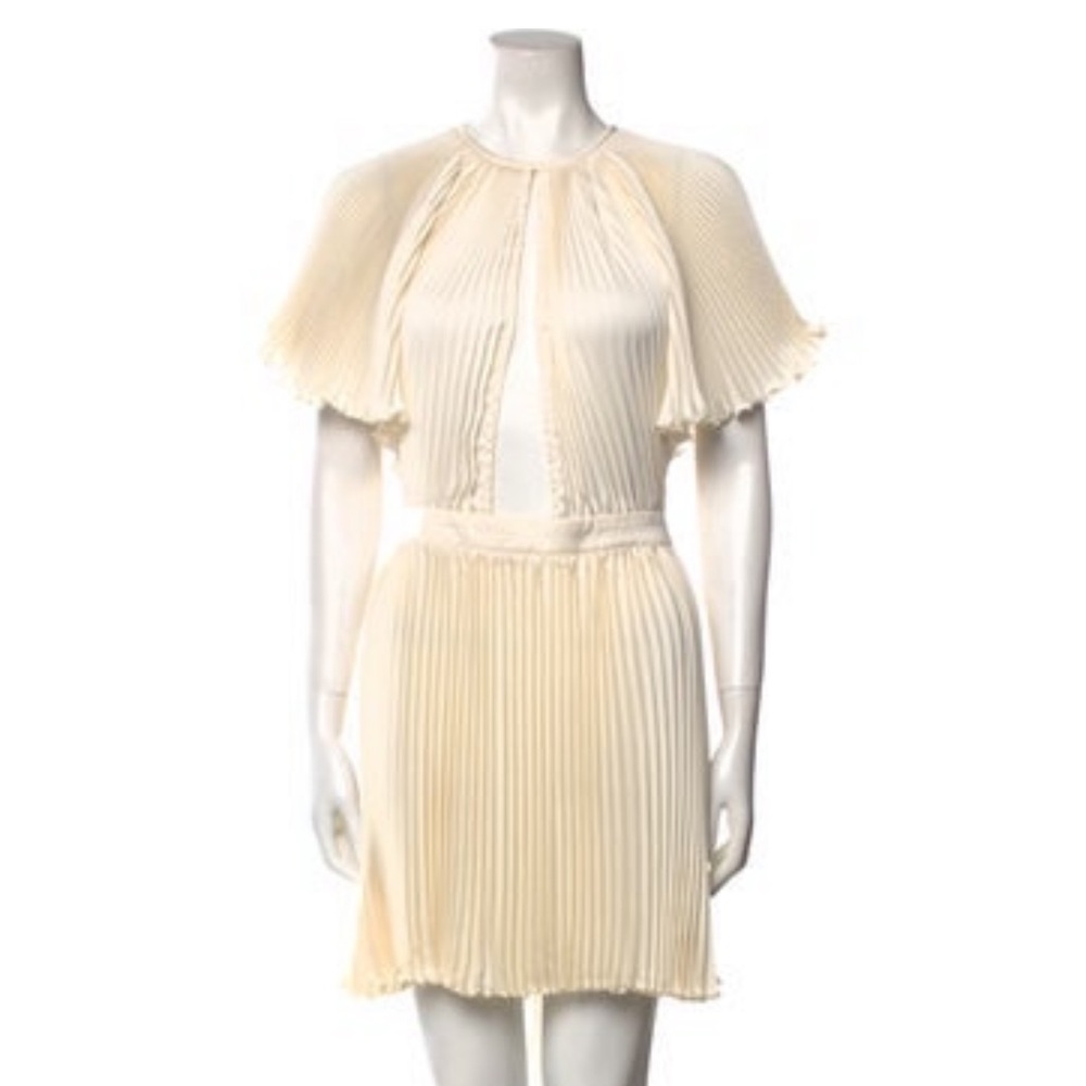 NWT L’idee Theater Mini Dress in Creme